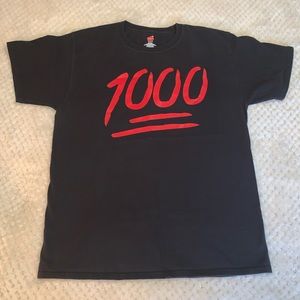 Tee Shirt, Hanes 100% Cotton, Med, Black, “1000”,